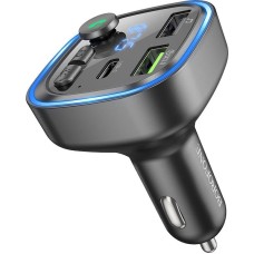 Трансмиттер BOROFONE (6941991104039) BC48 Black 2USB+1Type-C QC3.1