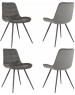 БЮРОКРАТ Стул для дома CH-K2_4 комплект 4шт т.серый Holland 18 металл черный на ножках (CH-K2_1/HL18_4)