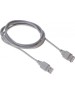Кабель BURO Кабель USB2.0 USB A(m) - USB A(f), 3м, блистер, серый [bhp ret usb_af30]