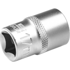 Головка торцевая STELS Головка торцевая, 17 мм, двенадцатигранная, CrV, под квадрат 1/2, хромированная 13662