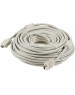 NONAME Кабель VGA DB15 (m) - DB15 (m), ферритовый фильтр , 30м, белый [cable30]