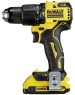 Дрель-шуруповерт DEWALT Ударная дрель-шуруповерт DCD709D2T, 2Ач, с двумя аккумуляторами [dcd709d2t-qw]
