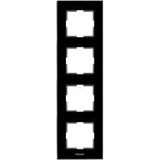 PANASONIC Рамка (WKTF08143GG-RU) 4шт вертикальный монтаж стекло черный