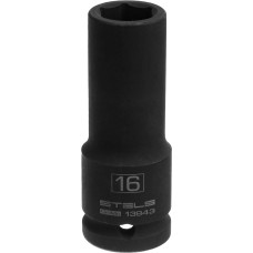 STELS Головка ударная удлиненная шестигранная, 16 мм, 1/2, CrMo 13943