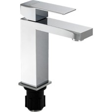 МАГНУС - Смеситель для раковины, квадратный корпус, из нержавеющей стали марки 304, цвет ХРОМ. 9156