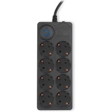IPPON Сетевой фильтр BK-8-EU-5-10-B 5м (8 розеток) черный (коробка)