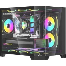 Корпус для ПК FORMULA Корпус Crystal Z6M Floe черный без БП mATX 4x120mm 1xUSB2.0 1xUSB3.0 audio bott PSU