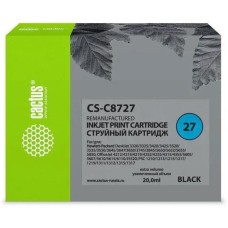 CACTUS Картридж струйный CS-C8727 №27 черный (20мл) для HP DJ 3320/3325/3420/3425/3520 с чипом