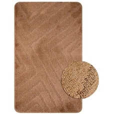 САНАКС - Коврик в ванную КЛАССИК УНИ ПОЛОСКИ, одинарный КОРИЧНЕВЫЙ, 55х90 см, 100% полиэстер 00296