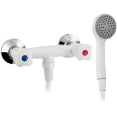 BRIMIX - Смеситель в ДУШ, металлокерамика, из высокопрочного пластика АБС - БЕЛЫЙ 4403