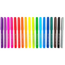DELI Фломастеры EC10013 ColoRun Вентилируемый 18цв. пакет с европодвесом