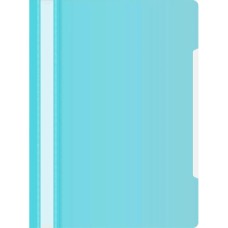 БЮРОКРАТ Папка-скоросшиватель Пастель -PSLPAST/BLUE A4 прозрач.верх.лист пластик голубой 0.14/0.18
