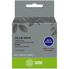 CACTUS Этикетки CS-LW-99010 сег.:89x28мм черный белый 130шт/рул Dymo Label Writer 450/4XL