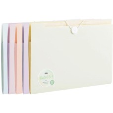 DELI Папка-портфель Colorful EF615 на резинке 8 отдел. A4 полипропилен ассорти