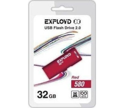 USB флэш-накопитель EXPLOYD 32GB-580-красный [EX-32GB-580-Red]