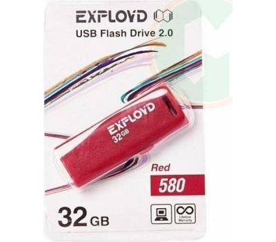 USB флэш-накопитель EXPLOYD 32GB-580-красный [EX-32GB-580-Red]
