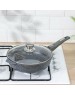 Сковорода МЕЧТА С24902 Premium (mokko) 24см с несъемн. ручкой и стекл. крышкой