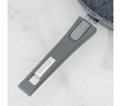 Сковорода МЕЧТА С24902 Premium (mokko) 24см с несъемн. ручкой и стекл. крышкой