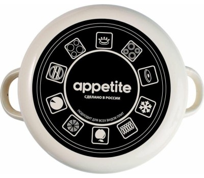 Кастрюля APPETITE 1RD201M Cafe эмал цил 4,0л