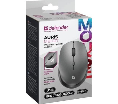 Мышь DEFENDER (52029) Auris MB-027 серый