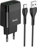 СЗУ HOCO (6931474732507) СЗУ HOCO C72Q Glorious single port charger черный