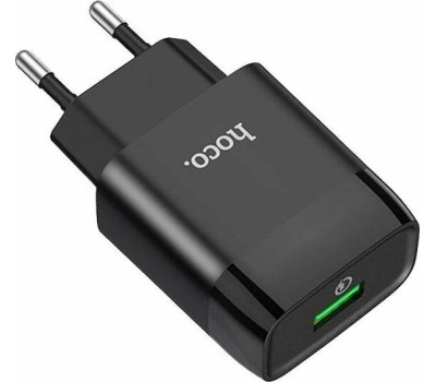 СЗУ HOCO (6931474732507) СЗУ HOCO C72Q Glorious single port charger черный