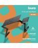 BURO Стол для ноутбука регулируемый BU-803, металл, складной, черный