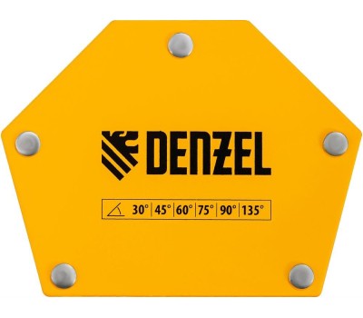 Фиксатор магнитный DENZEL Фиксатор магнитный для сварочных работ усилие 50 LB, 30х45х60х75х90х135 град. Denzel 97554