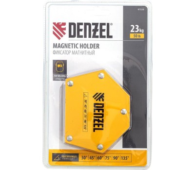 Фиксатор магнитный DENZEL Фиксатор магнитный для сварочных работ усилие 50 LB, 30х45х60х75х90х135 град. Denzel 97554