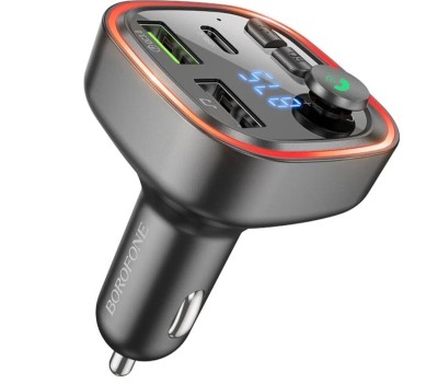 Трансмиттер BOROFONE (6941991104039) BC48 Black 2USB+1Type-C QC3.1