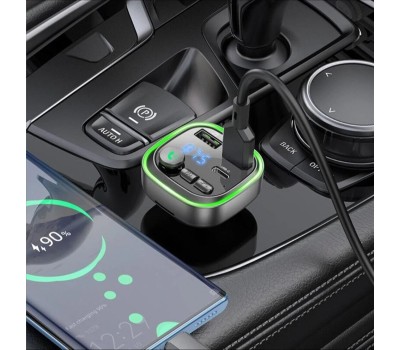 Трансмиттер BOROFONE (6941991104039) BC48 Black 2USB+1Type-C QC3.1