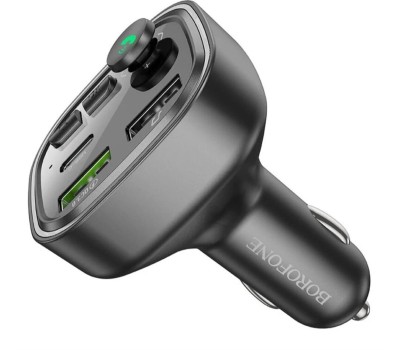 Трансмиттер BOROFONE (6941991104039) BC48 Black 2USB+1Type-C QC3.1