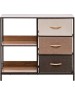 Комод LESET Локи Комод 3 ящ. С полками Бежевый/Светло-коричневый/Темно-коричневый