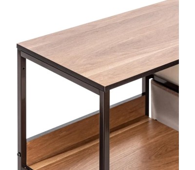 Комод LESET Локи Комод 3 ящ. С полками Бежевый/Светло-коричневый/Темно-коричневый