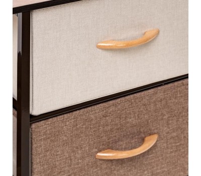 Комод LESET Локи Комод 3 ящ. С полками Бежевый/Светло-коричневый/Темно-коричневый