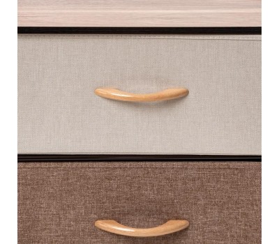 Комод LESET Локи Комод 3 ящ. С полками Бежевый/Светло-коричневый/Темно-коричневый