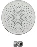 Лейка GFMARK 6145 Лейка тропический душ круглая, из высокопрочного АБС пластика, с белой вставкой, D - 230 мм, в блистере, цвет ХРОМ
