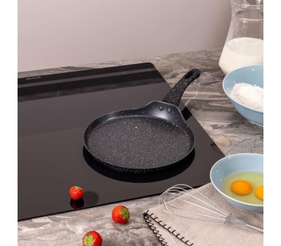 Сковорода AGNESS 932-522 BLACK MARBLE блинная с а/приг.покрытием 22Х2см индукция