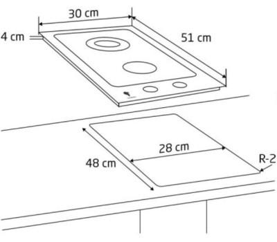 Варочная панель газовая LEONORD LEG-30203GB