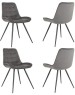 БЮРОКРАТ Стул для дома CH-K2_4 комплект 4шт т.серый Holland 18 металл черный на ножках (CH-K2_1/HL18_4)