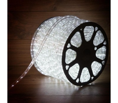 Лента светодиодная NEON-NIGHT Дюралайт LED трехжильный 230В 13мм 36 LED/м БЕЛЫЙ свечение с динамикой модуль 1м бухта 100м