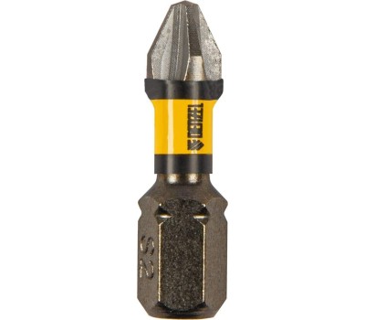 Бита DENZEL Бита PH2х25, сталь S2, шестигранный профиль, 10 шт. Е 6,3 11652