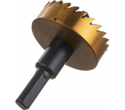 Коронка DENZEL Коронка по металлу HSS, 45 мм, нитридтитановое покрытие 724115