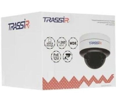 TRASSIR Камера видеонаблюдения IP TR-D3122ZIR2, 1920х1080 pix, 2.8-8 мм, белый