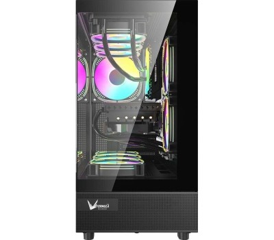 Корпус для ПК FORMULA Корпус ATX Crystal Z8 Floe, Midi-Tower, без БП, черный [crystal z8 b floe]