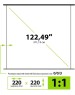 Экраны CACTUS Экран WallExpert CS-PSWE-220x220-WT, 220х220 см, 1:1, настенно-потолочный
