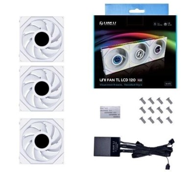 LIAN-LI Вентилятор Lian Li Uni Fan TL 120 3шт, 120мм, 7-pin, 2600об/мин, 33 дБ, ARGB, белый, Ret [g99.12tl3w.00]