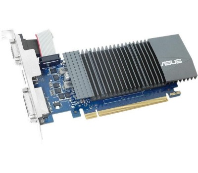 Видеокарта ASUS Видеокарта PCI-E nVidia GeForce GT 710 2G SILENT (2Gb, GDDR5, 64 bit, VGA+DVI+HDMI, RTL) (GT710-SL-2GD5-BRK-EVO)
