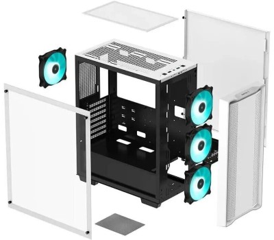 Корпус для ПК DEEPCOOL Корпус MidTower CC560 MESH V2 WH белый (ATX, без БП, 2xUSB3.0, 4x120mm ARGB) (R-CC560-WHAMA4-G-2)