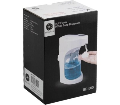 МАГНУС - Дозатор СЕНСОРНЫЙ, НАСТОЛЬНЫЙ, для жидкого МЫЛА, пластик АБС, БЕЛЫЙ, 500 мл, питание 4АА 711